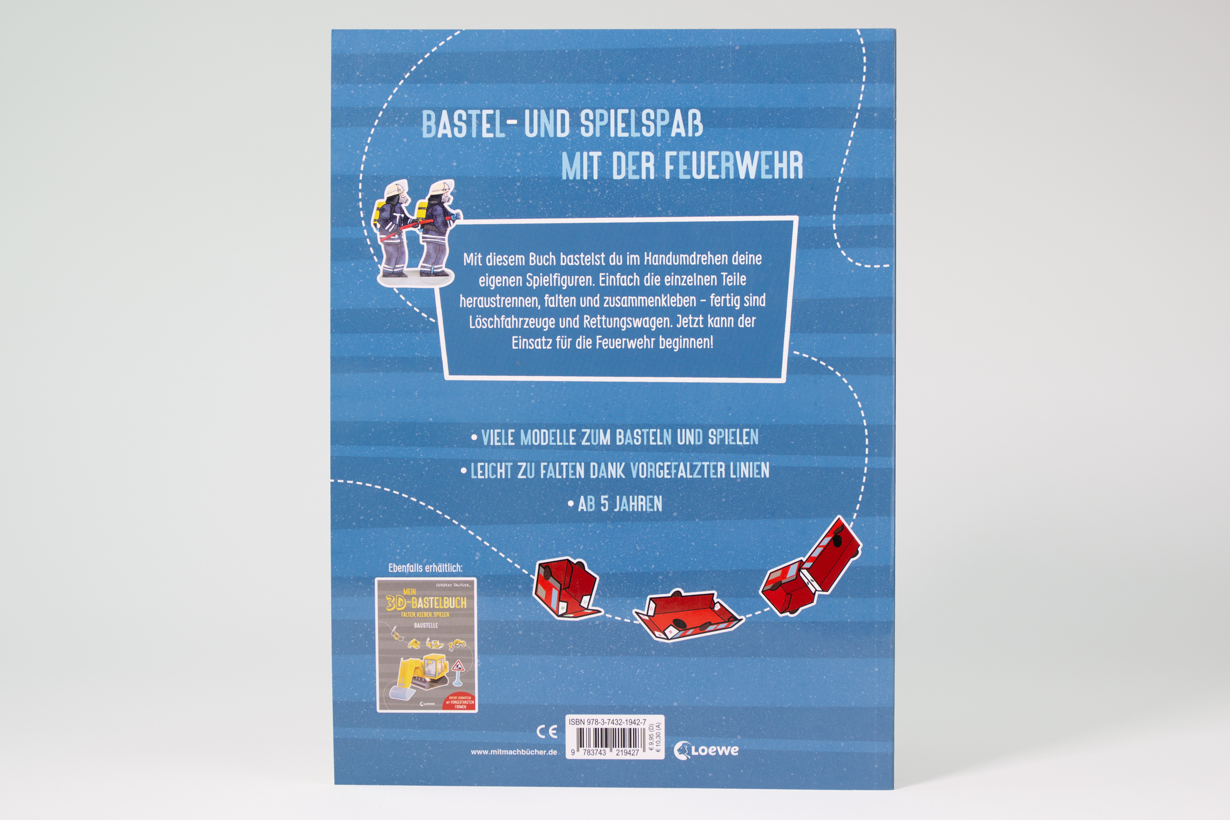 Mein 3D-Bastelbuch - Falten, kleben, spielen - Feuerwehr 9783743219427_2