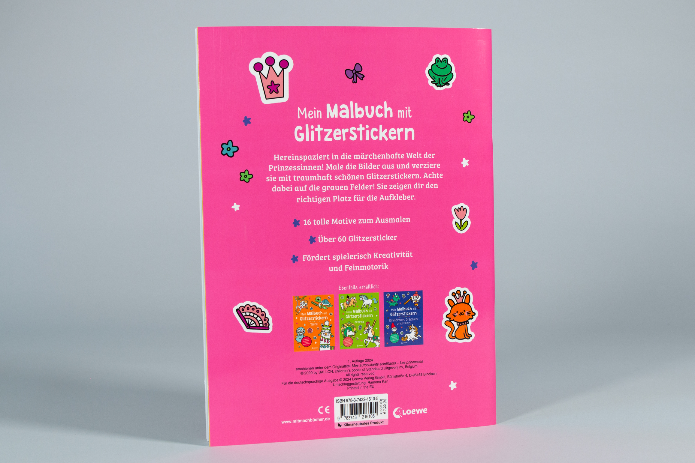 Mein Malbuch mit Glitzerstickern - Prinzessinnen 9783743216105_2