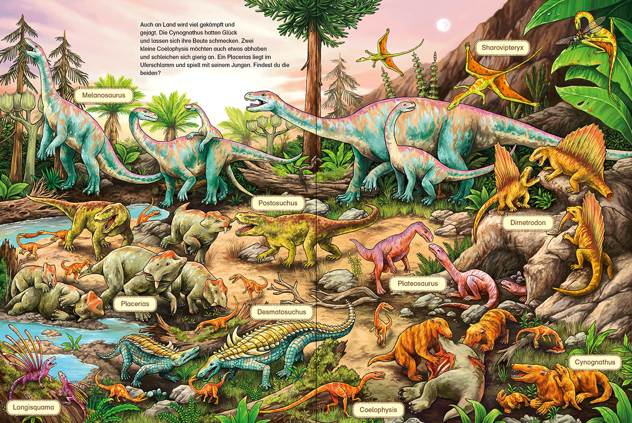 Das große Wimmelbuch der Dinosaurier 9783743220430_06
