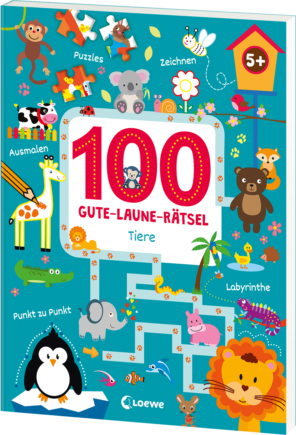 100 Gute-Laune-Rätsel - Tiere 9783743202238
