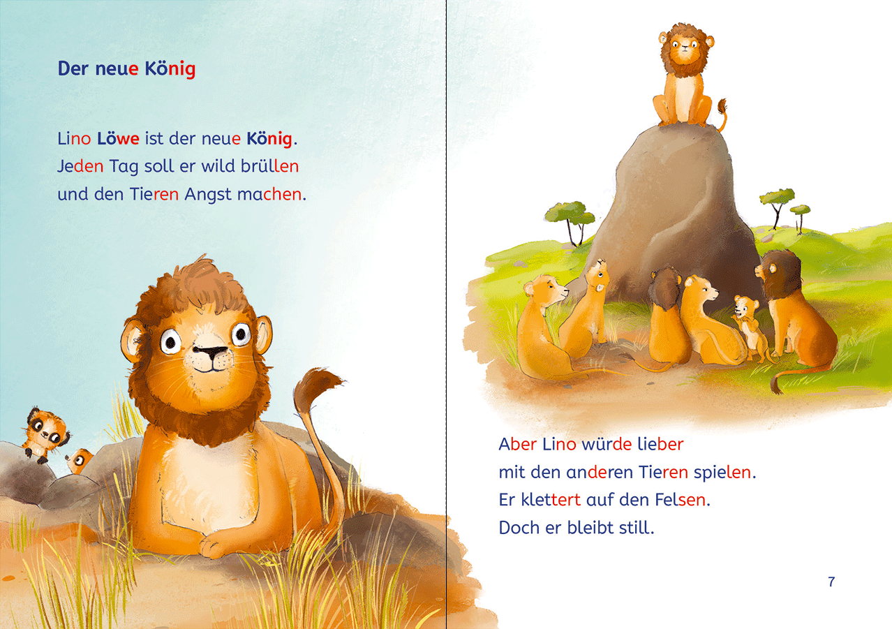 Leselöwen 1. Klasse - Ein Löwe findet Freunde 9783743220805_11