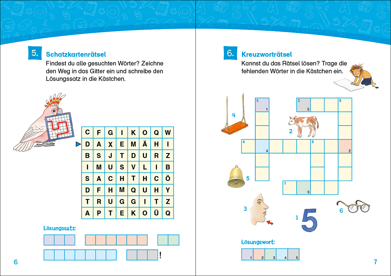Leselöwen Kreuzworträtsel für Leseprofis - 2. Klasse (Sonnengelb) 9783743213951_2