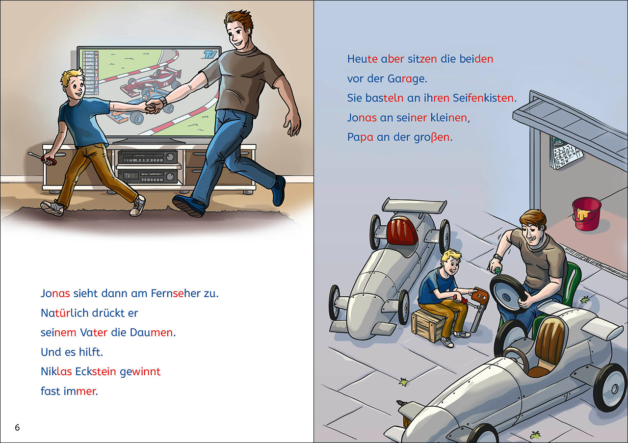 Leselöwen Lesetraining 2. Klasse - Vollgas auf der Rennstrecke 9783743210608_2