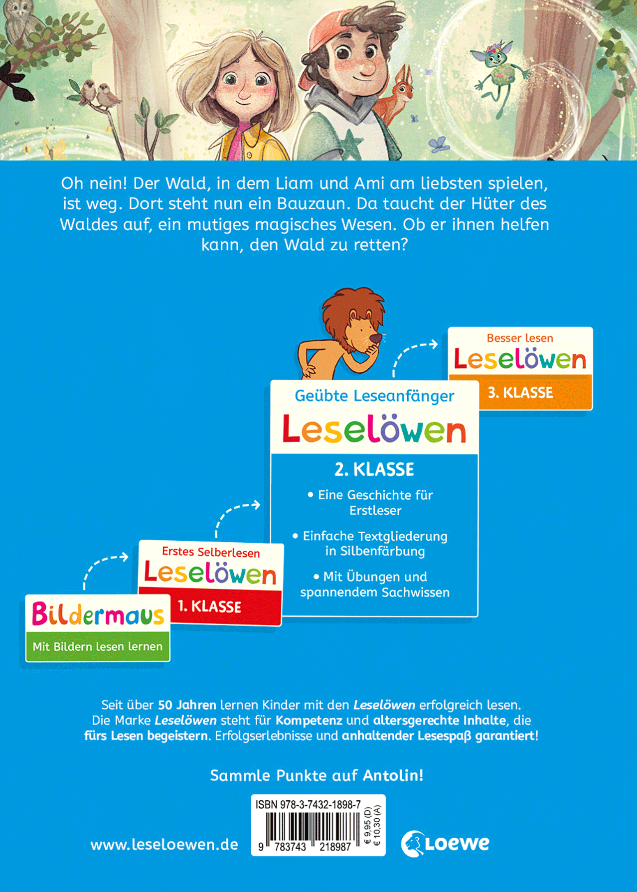 Leselöwen 2. Klasse - Zwei Freunde und der Hüter des Waldes 9783743218987_01