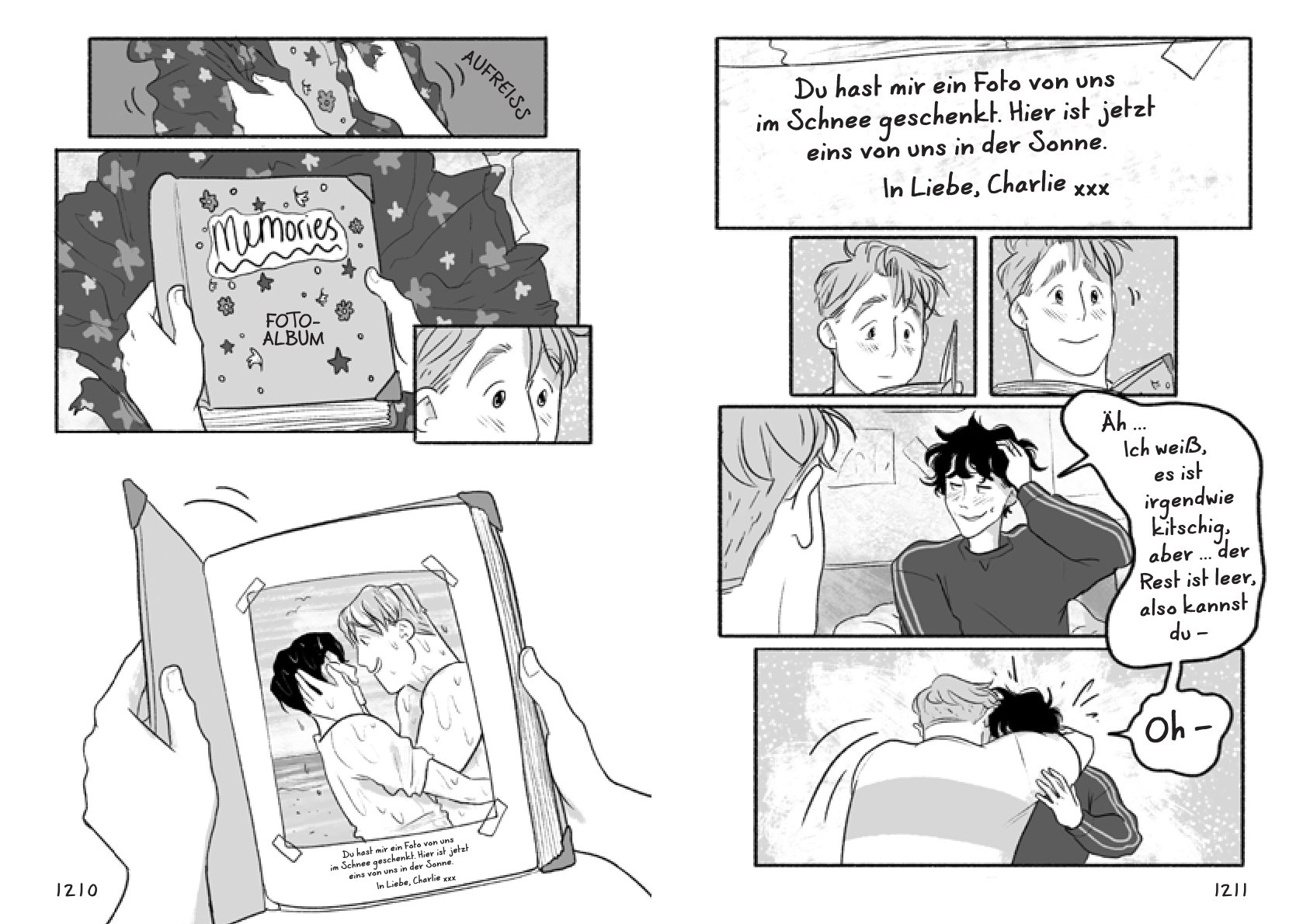 Innenseite der Graphic Novel Heartstopper Band 4 von Alice Oseman