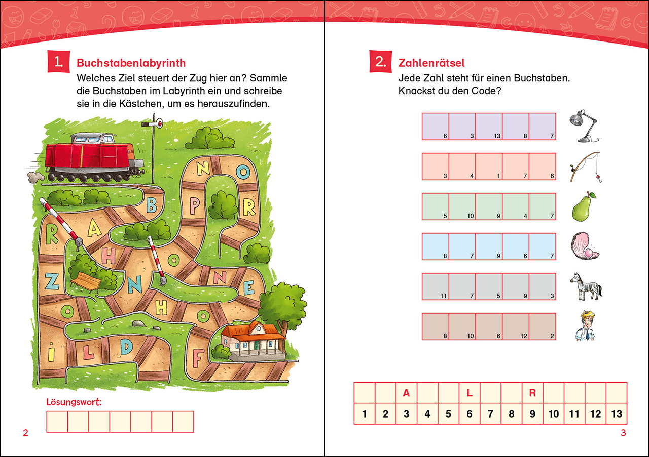 Leselöwen Rätsel-Rallye für Erstleser - 1. Klasse (Orange) 9783743209626_1