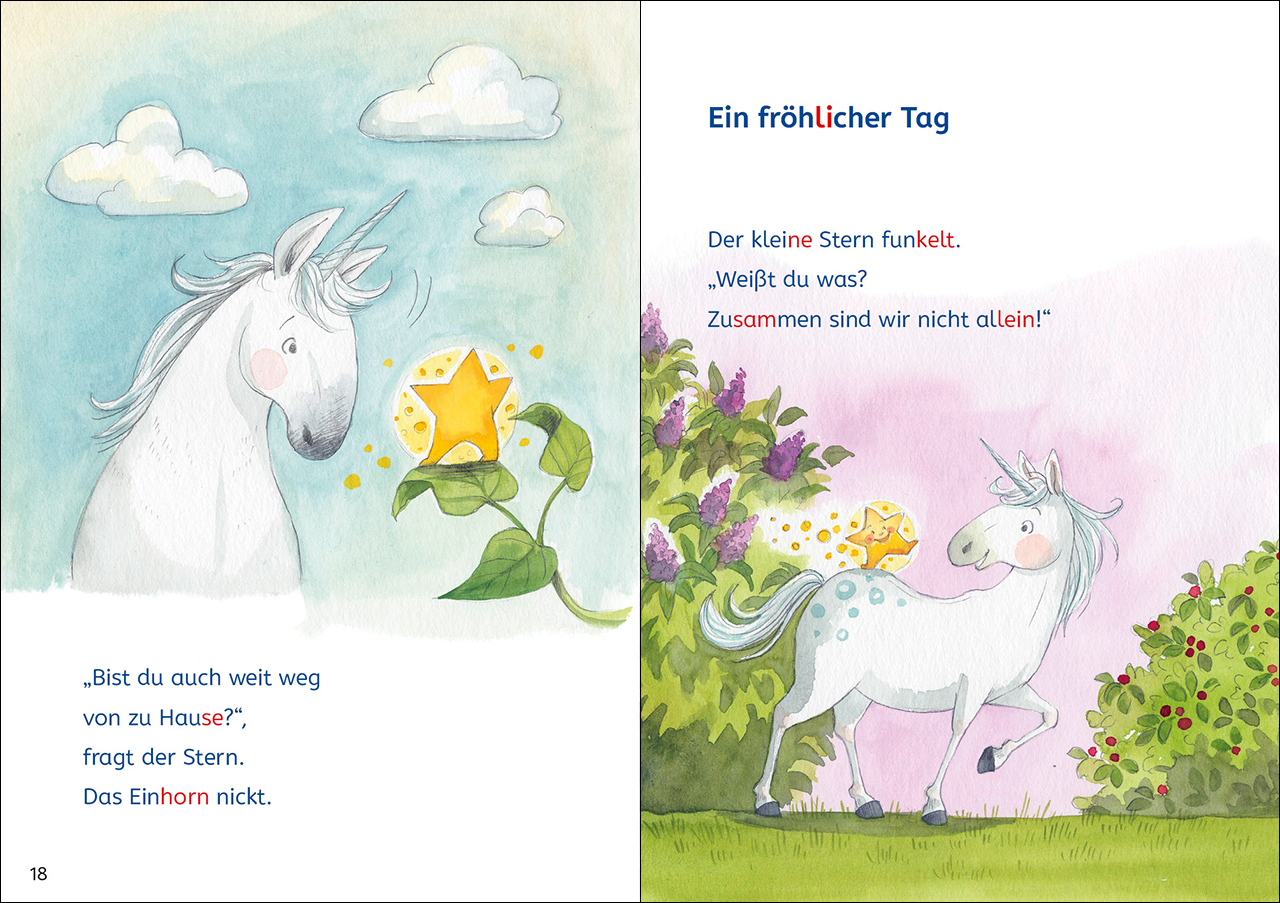 Leselöwen Lesetraining 1. Klasse - Ein Stern für das kleine Einhorn 9783743214316_4