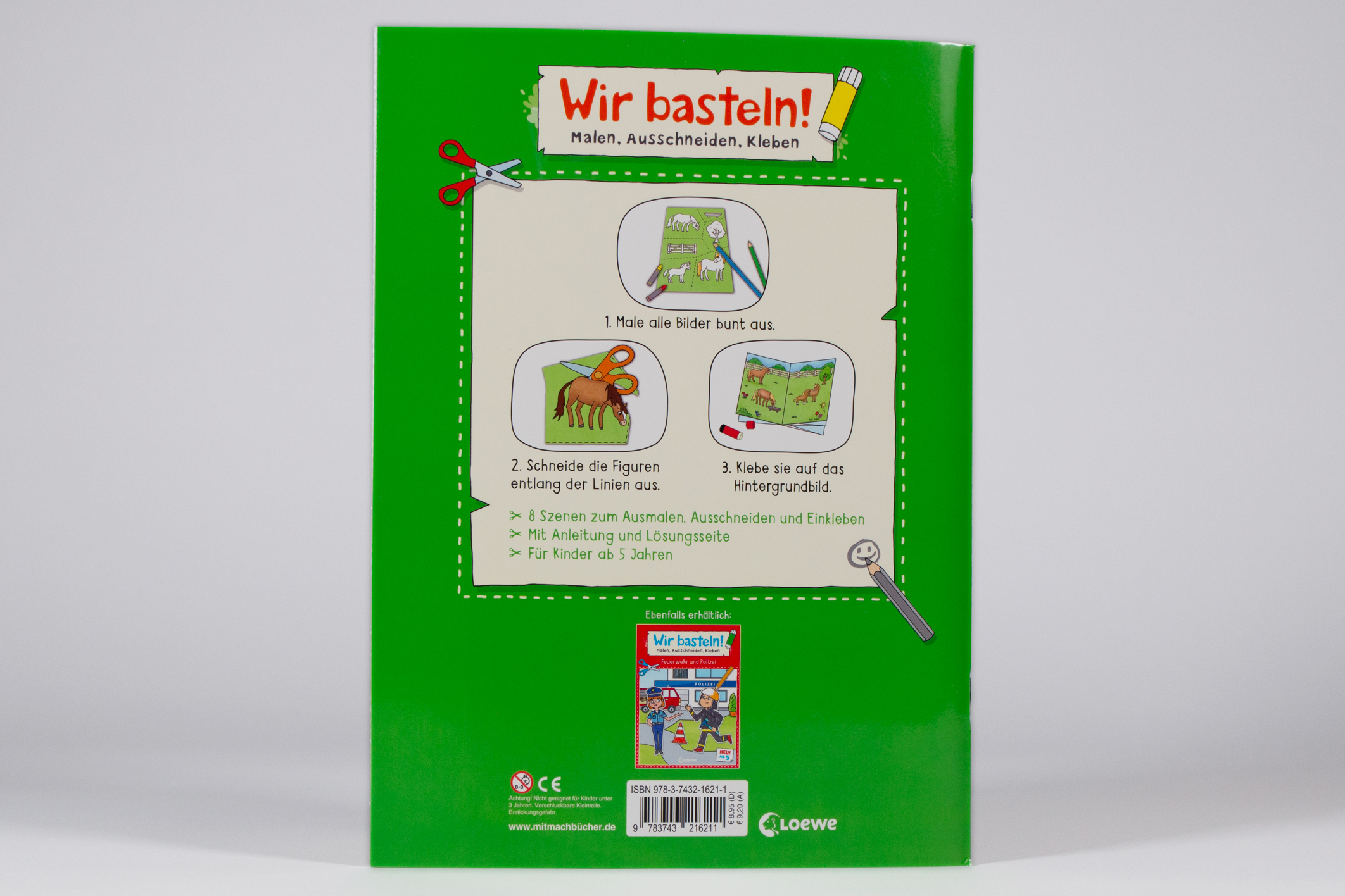 Wir basteln! ab 5 Jahren - Malen, Ausschneiden, Kleben - Pferde 9783743216211_2