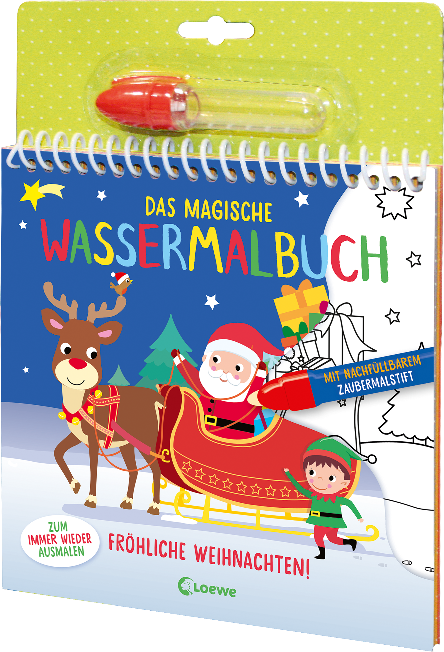 Das magische Wassermalbuch - Fröhliche Weihnachten! 9783743217195