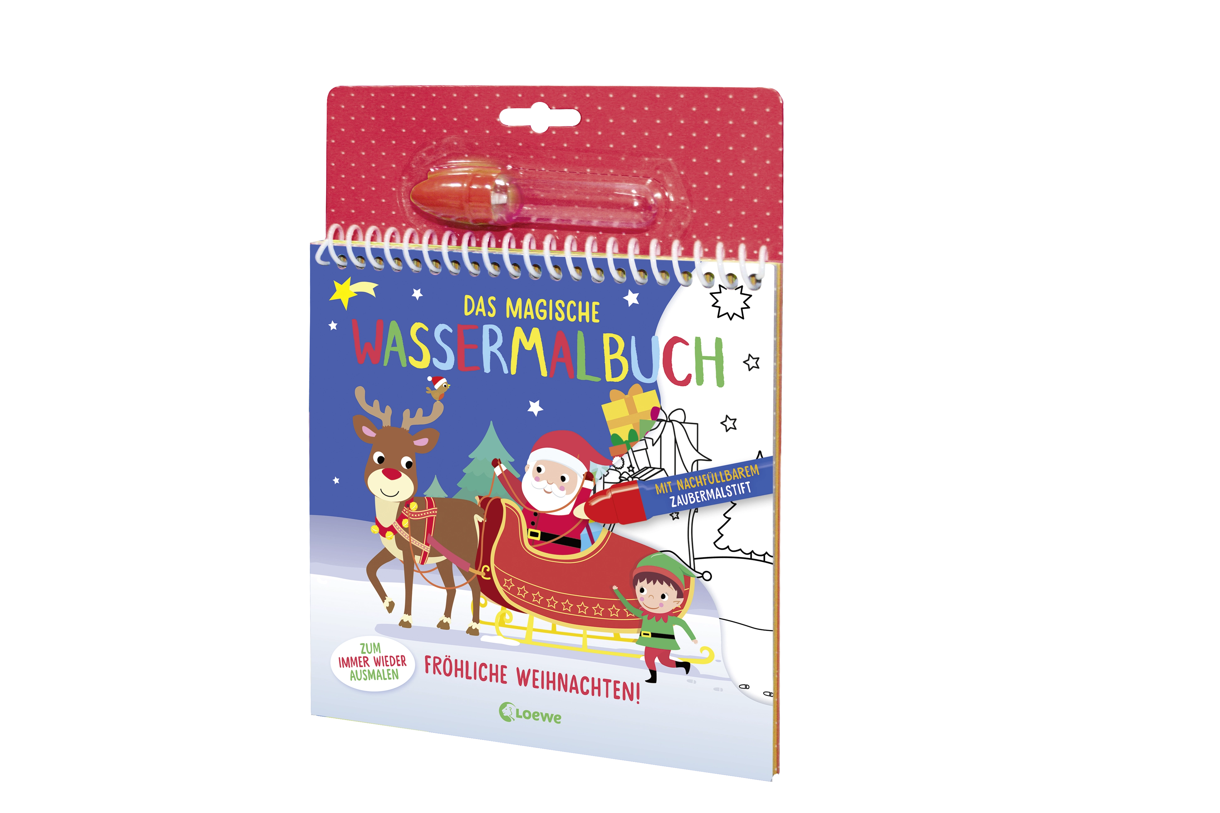 Das magische Wassermalbuch - Fröhliche Weihnachten!