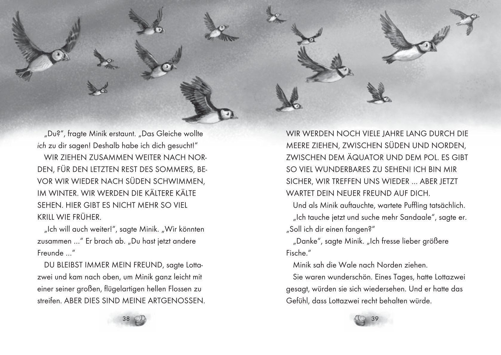 Innenseite des Buchs Minik - Der Ruf der Arktis von Antonia Michaelis