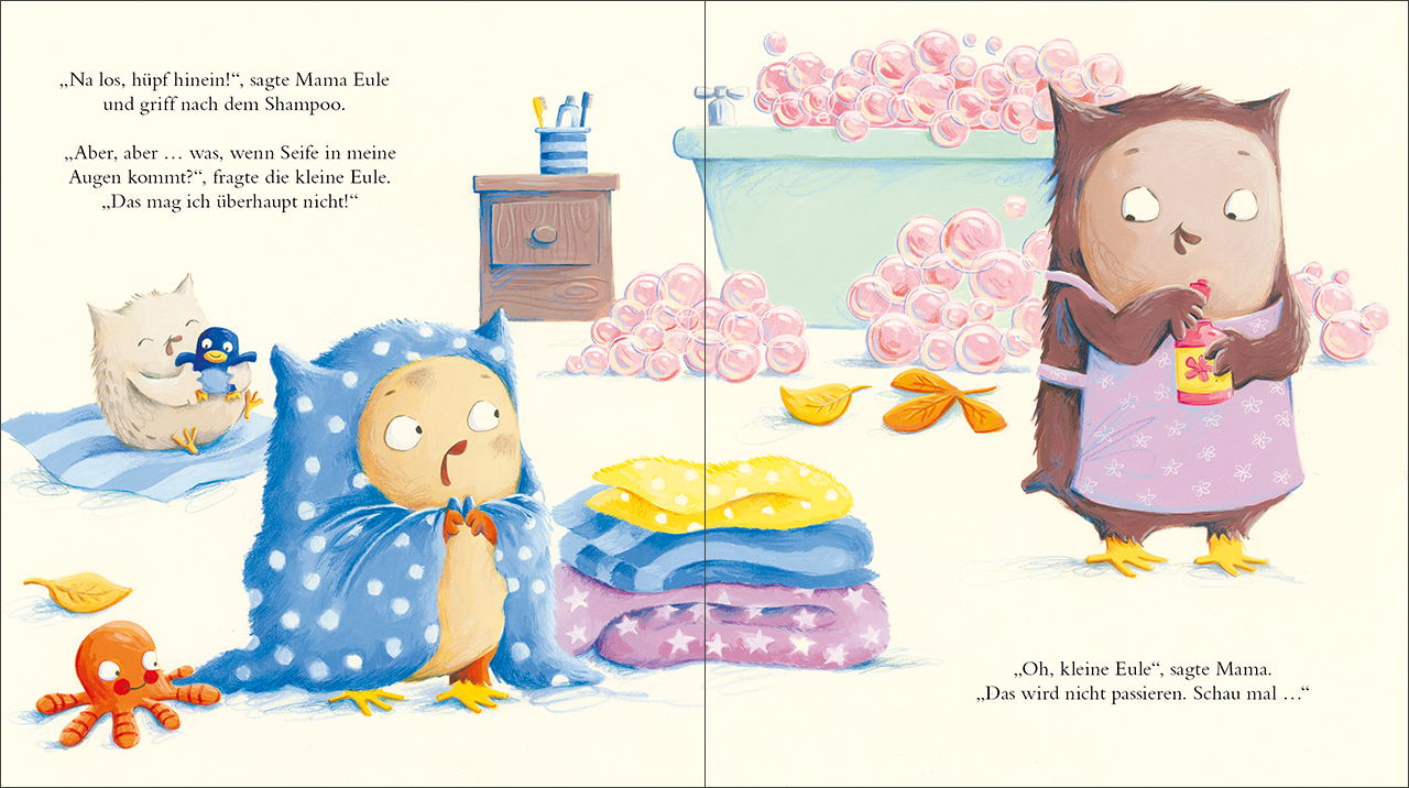 Badezeit für die kleine Eule 9783743213081_2