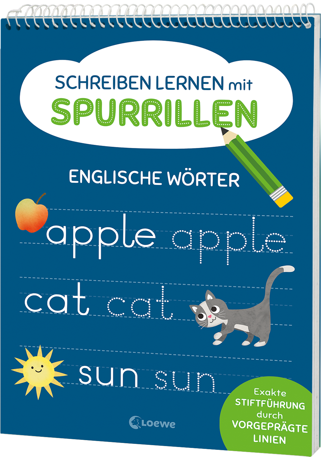 Schreiben lernen mit Spurrillen - Englische Wörter 9783743219731