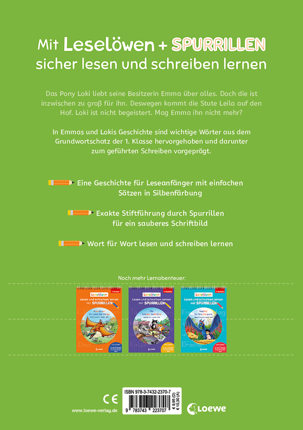 Leselöwen - Lesen und schreiben lernen mit Spurrillen - Eine ponystarke Freundschaft 9783743223707_01