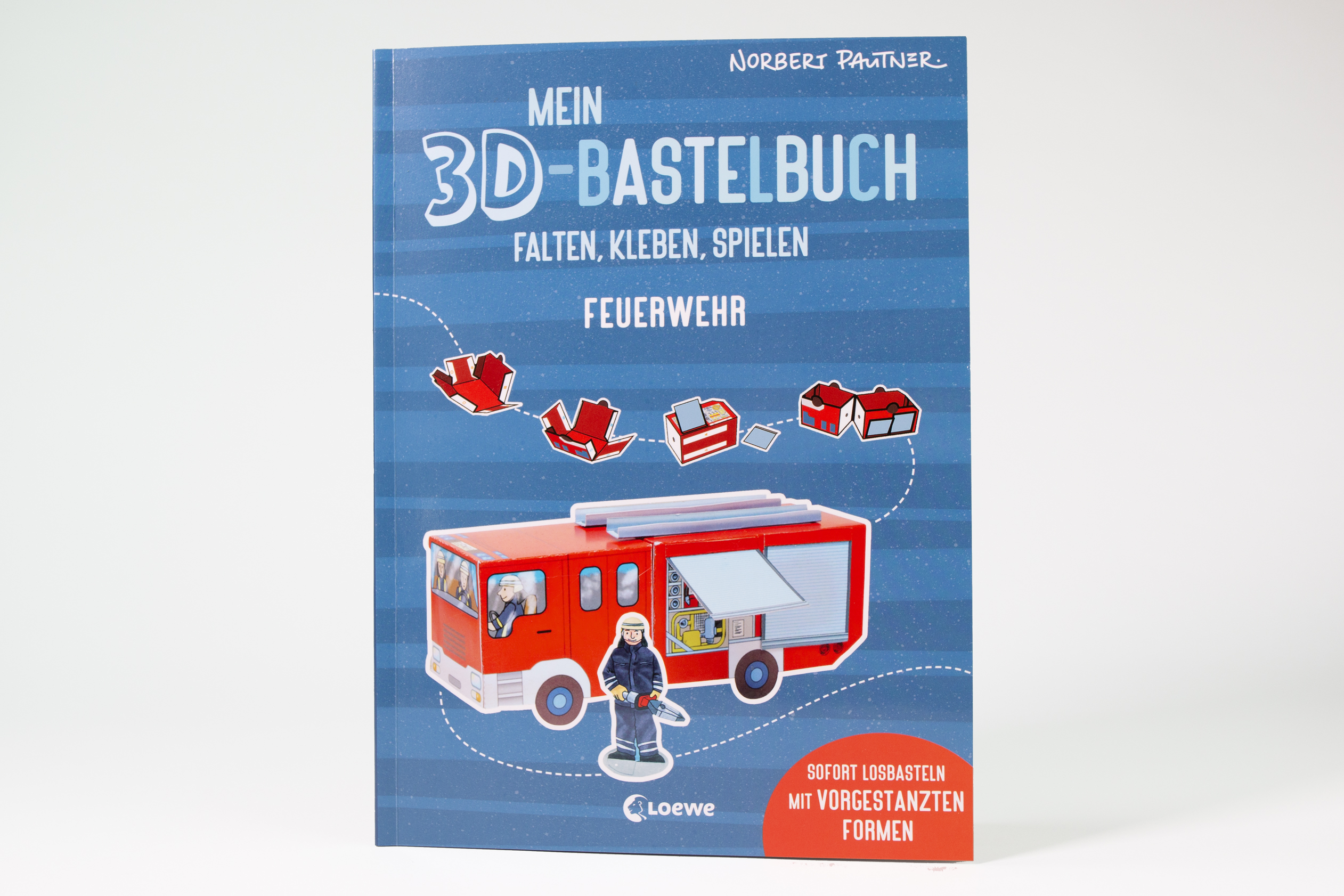 Mein 3D-Bastelbuch - Falten, kleben, spielen - Feuerwehr 9783743219427_1