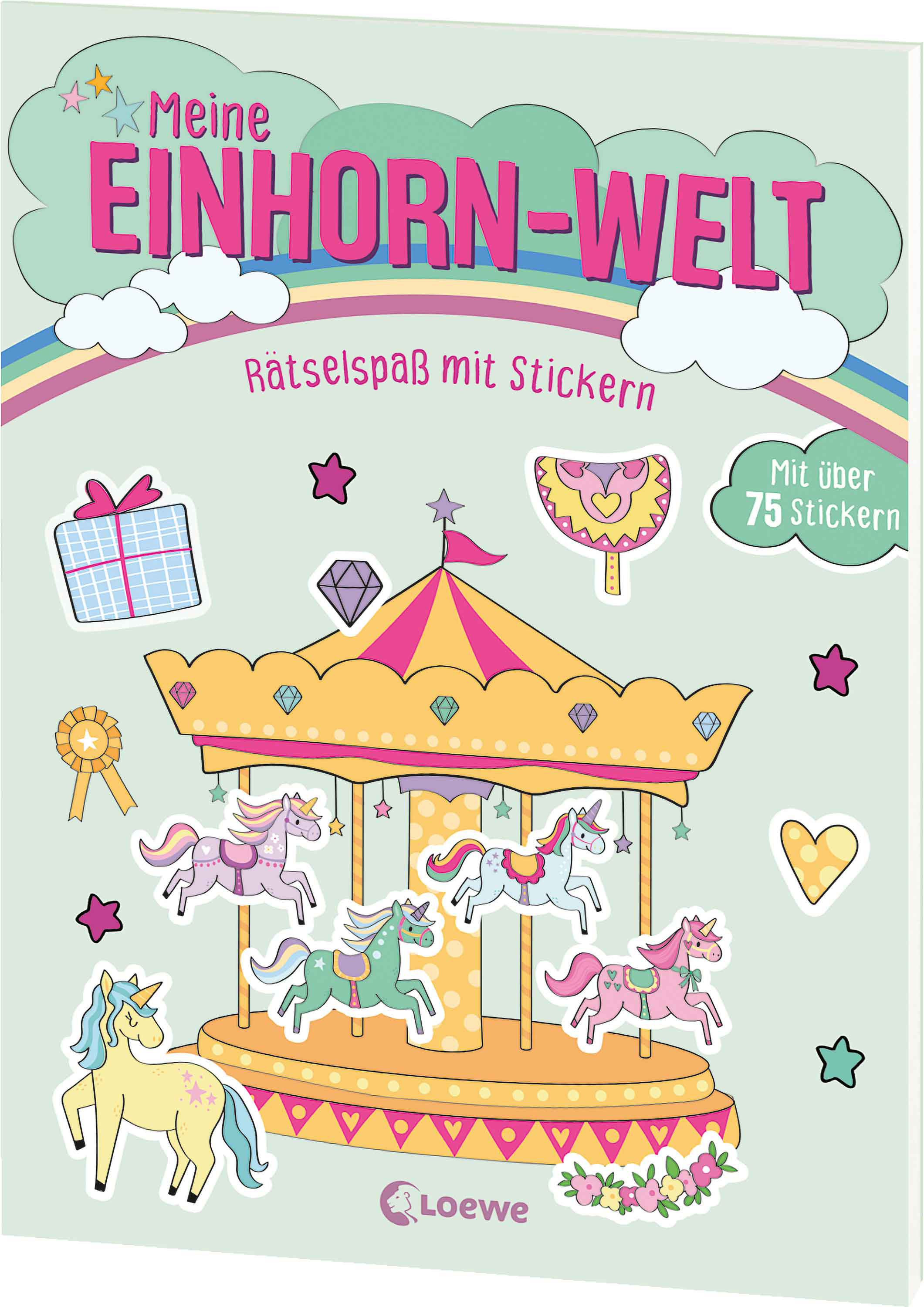 Meine Einhorn-Welt - Rätselspaß mit Stickern 9783743224247