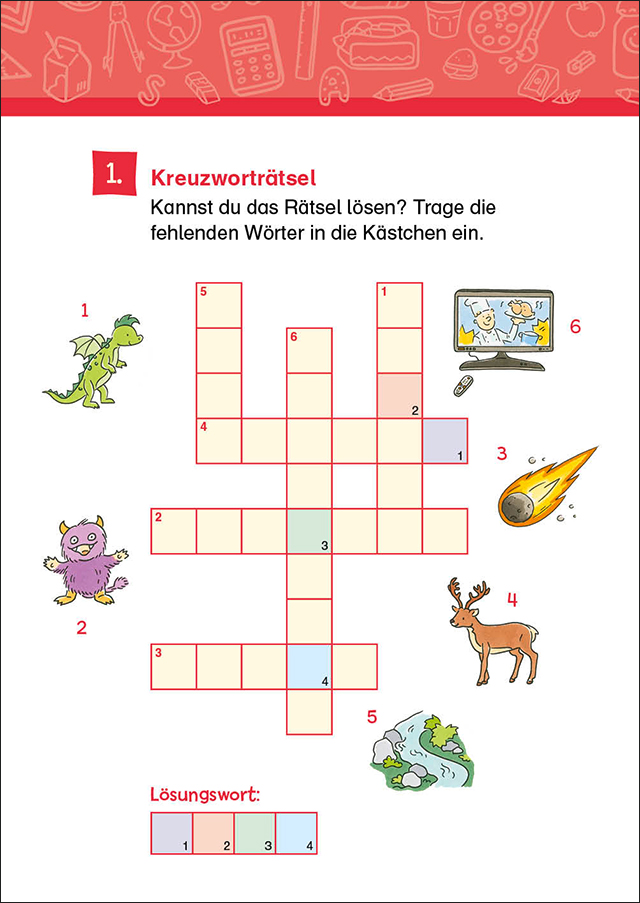 66 Kreuzworträtsel für Erstleser - 1. Klasse (Blau) 9783743212404_1 66 Kreuzworträtsel für Erstleser - 1. Klasse (Blau) 9783743212404_1