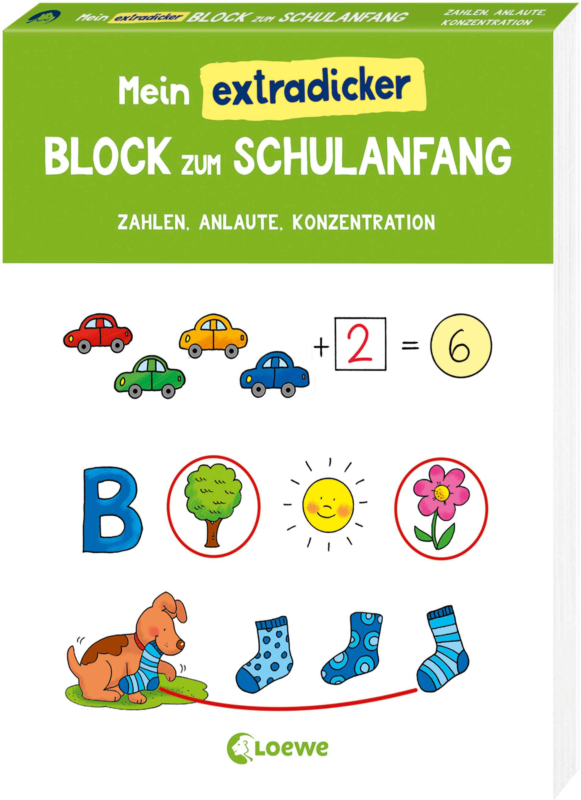 Mein extradicker Block zum Schulanfang - Zahlen, Anlaute, Konzentration 9783743221321
