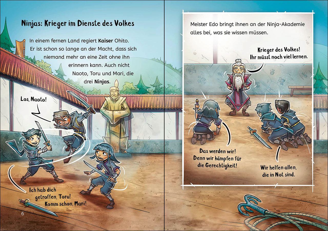 Leselöwen 3. Klasse - Die Ninjas und der unsterbliche Kaiser 9783743215078_1