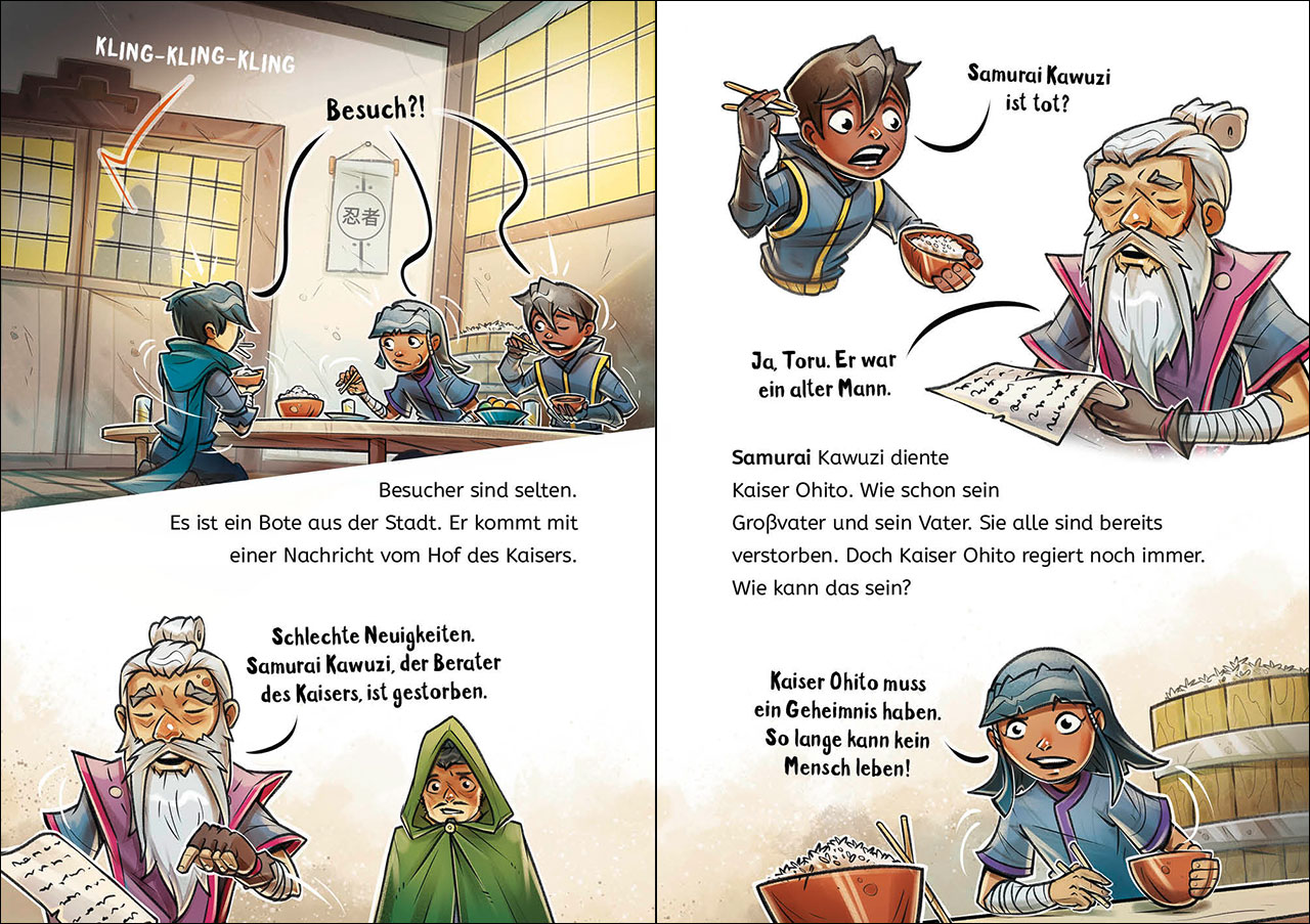 Leselöwen 3. Klasse - Die Ninjas und der unsterbliche Kaiser 9783743215078_2