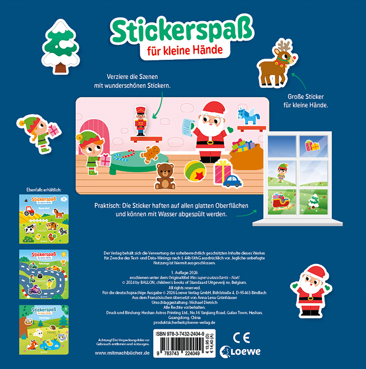 Stickerspaß für kleine Hände - Weihnachten