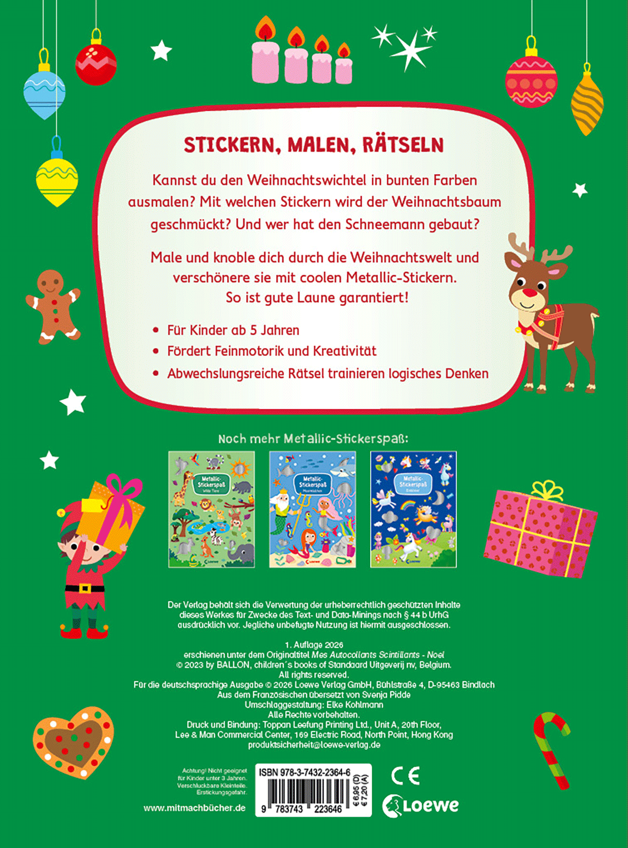 Metallic-Stickerspaß - Weihnachten 9783743223646_01
