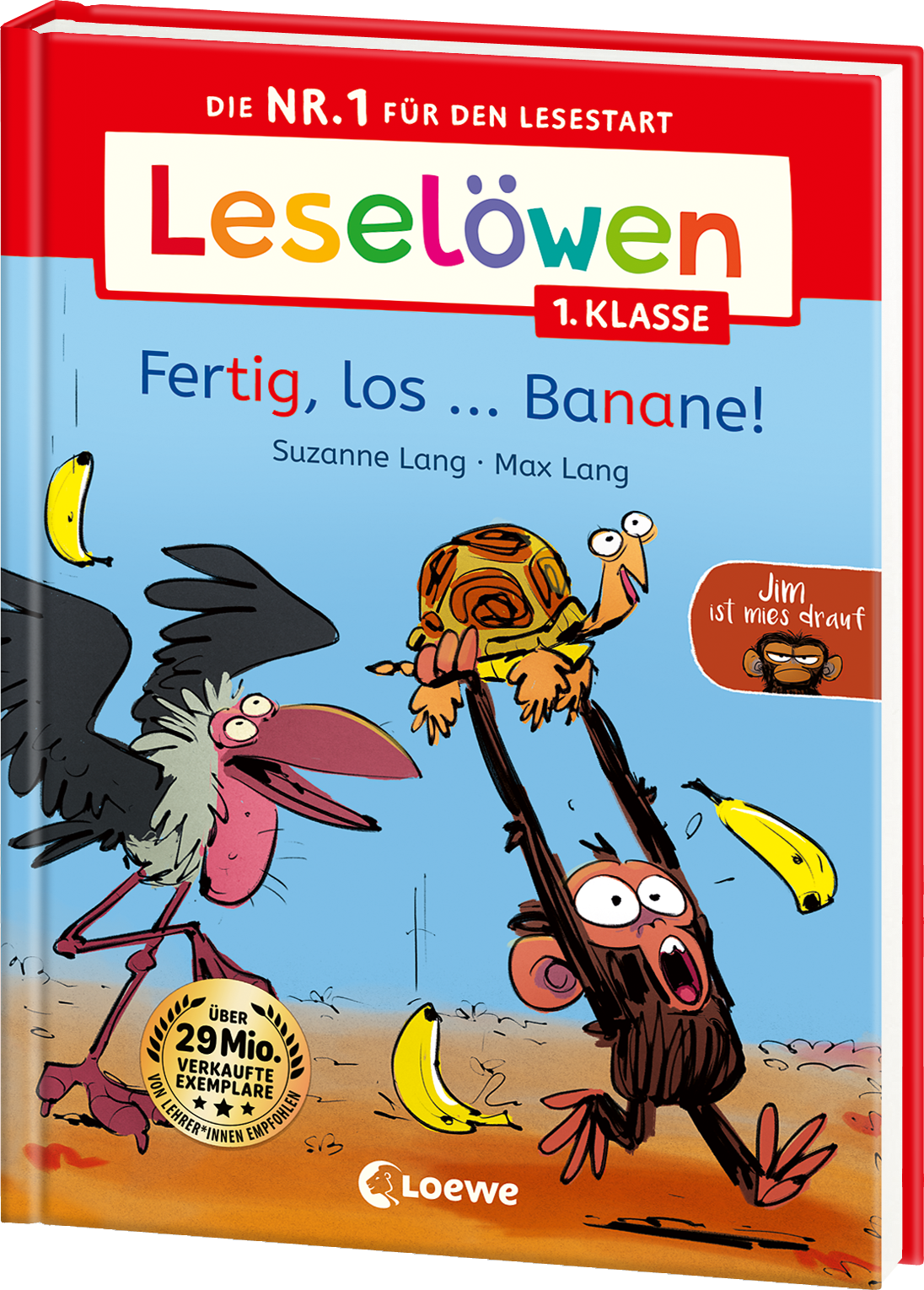 Leselöwen 1. Klasse - Jim ist mies drauf - Fertig, los ... Banane! 9783743213722