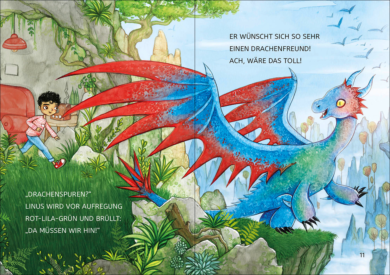 Leselöwen 1. Klasse - Drachenfreund gesucht! (Großbuchstabenausgabe) 9783743210486_2