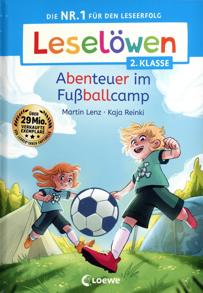 Cover von Leseloewen 2.Klasse Abenteuer im Fußballcamp, Linkziel: Titeldetailseite des Buches