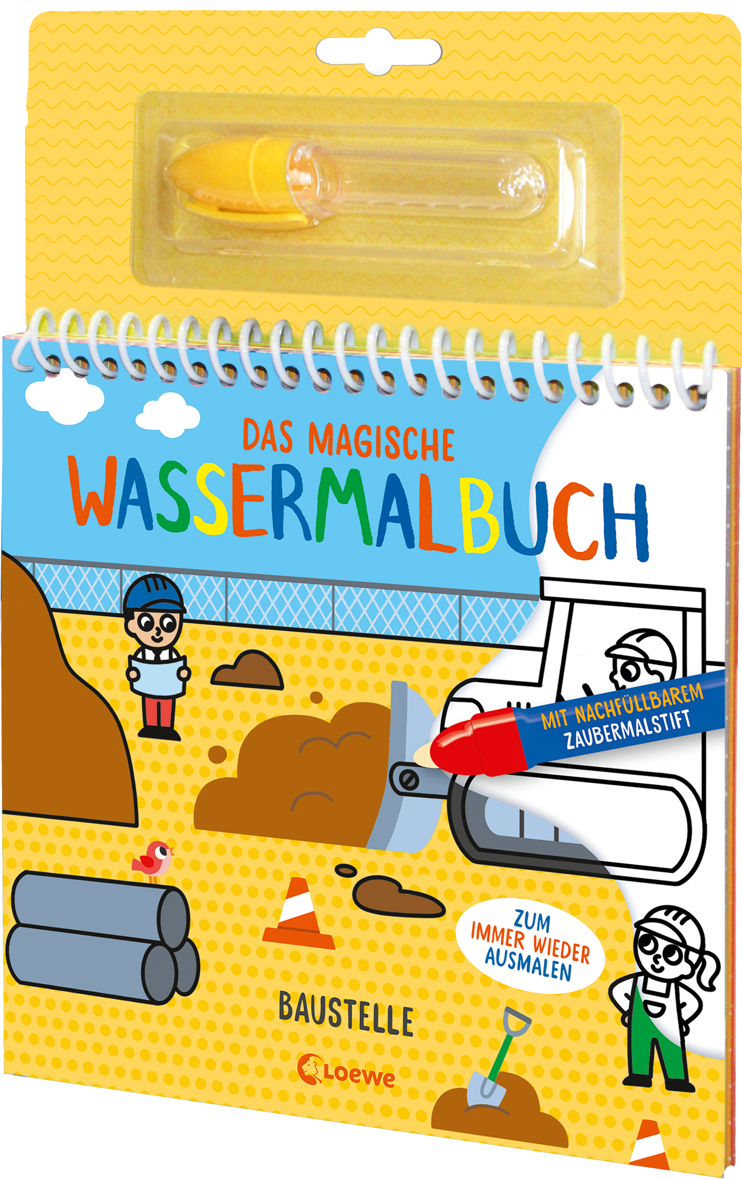 Das magische Wassermalbuch - Baustelle  9783743224711