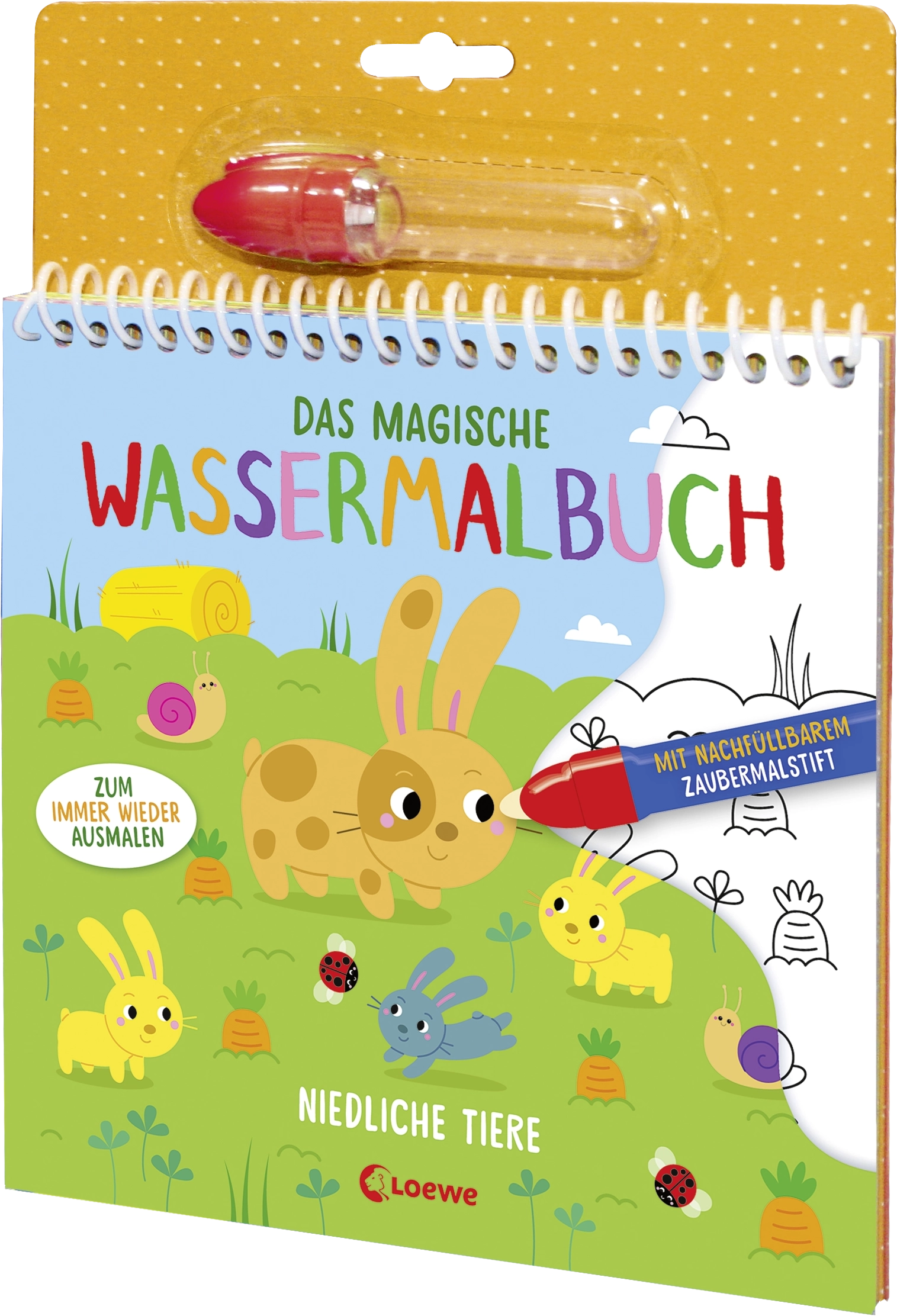 Das magische Wassermalbuch - Niedliche Tiere
