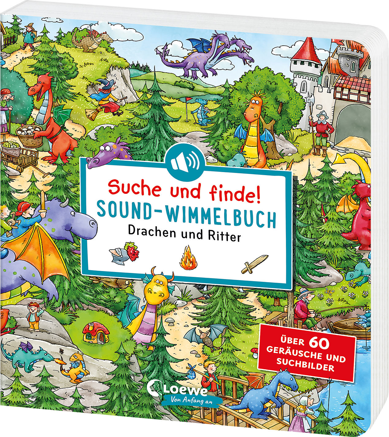 Suche und finde! Sound-Wimmelbuch - Drachen und Ritter 9783743222625